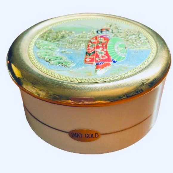 Art of Chokin Vintage Japanese Trinket Jewelry Box 24 Caret etching - Picture 3 of 12